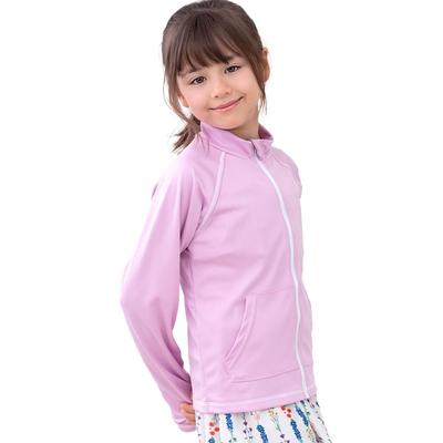 Brightlara Kids' Rash Guard, School Swimsuit, Long Sleeve, Unisex, Amphibious, for Boys and Girls (kr2413-PKW-140)