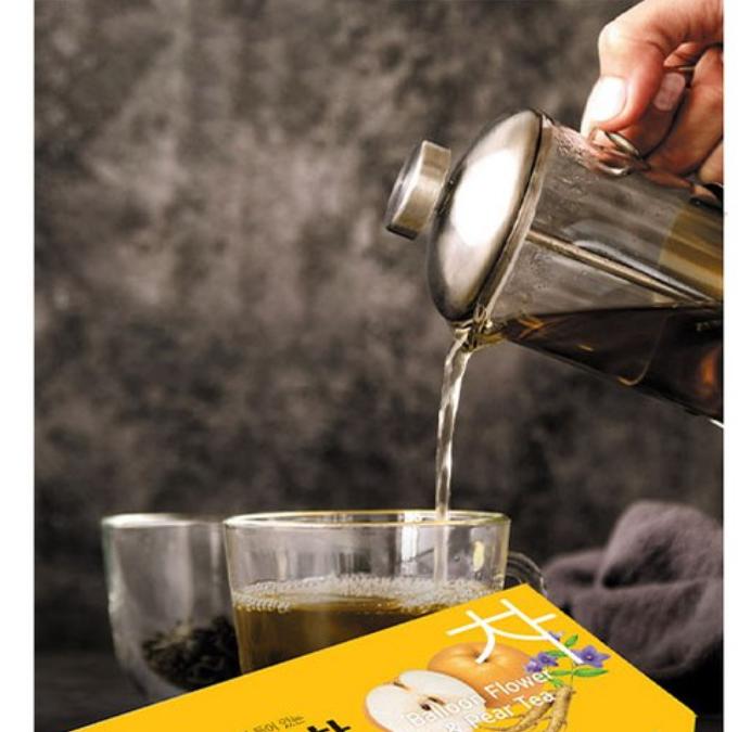 Wooricha Balloon Flower & Pear Tea 100 Tea Bags – Soothing & Healthy Korean Herbal Tea
