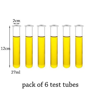 Wooden Rack with Borosilicate Glass Test Tubes, Labs Premium Wooden Test Tube Rack