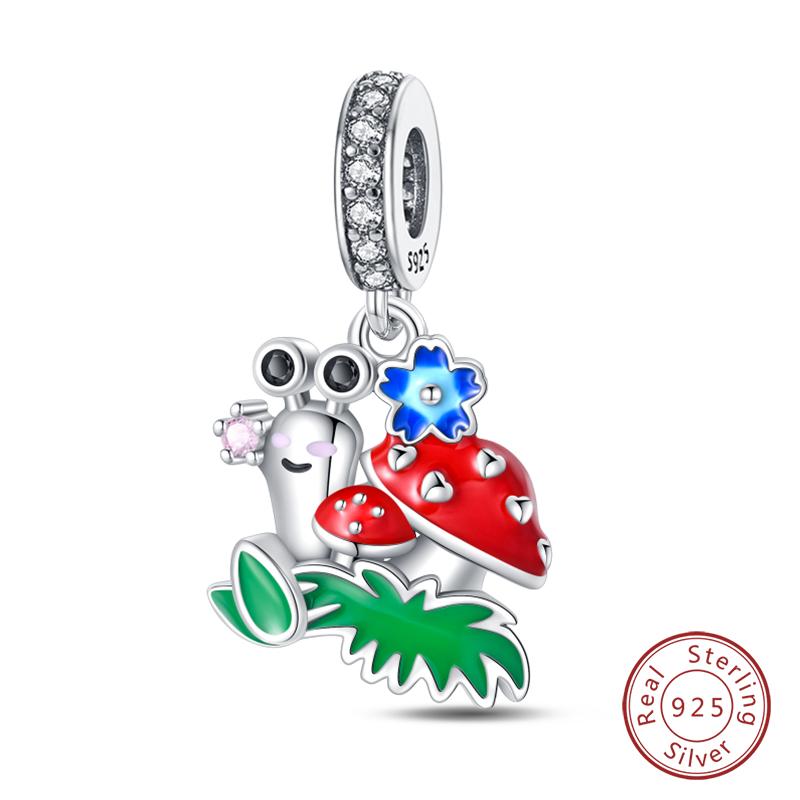 New 100% Copper Nightglow Butterfly Heart-Shaped Gem Charms Bead Fit Qikaola Original Bracelet Diy Birthday Jewelry