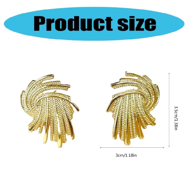 Multifuntional Gold Earrings Party Accessories Trendy Ear Studs Fashion Earrings Metal Texture Suitable for Any Outfit