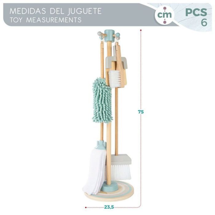 Soin de la maison - nettoyage - menage Woomax - 49297 -set Bois 23,5 x 23,5 x 75 cm + 3 A, , Set de Nettoyage, Normal