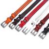 Handmade Woven Leather Belt with Alloy Buckle - Unisex Casual Fashion for Jeans