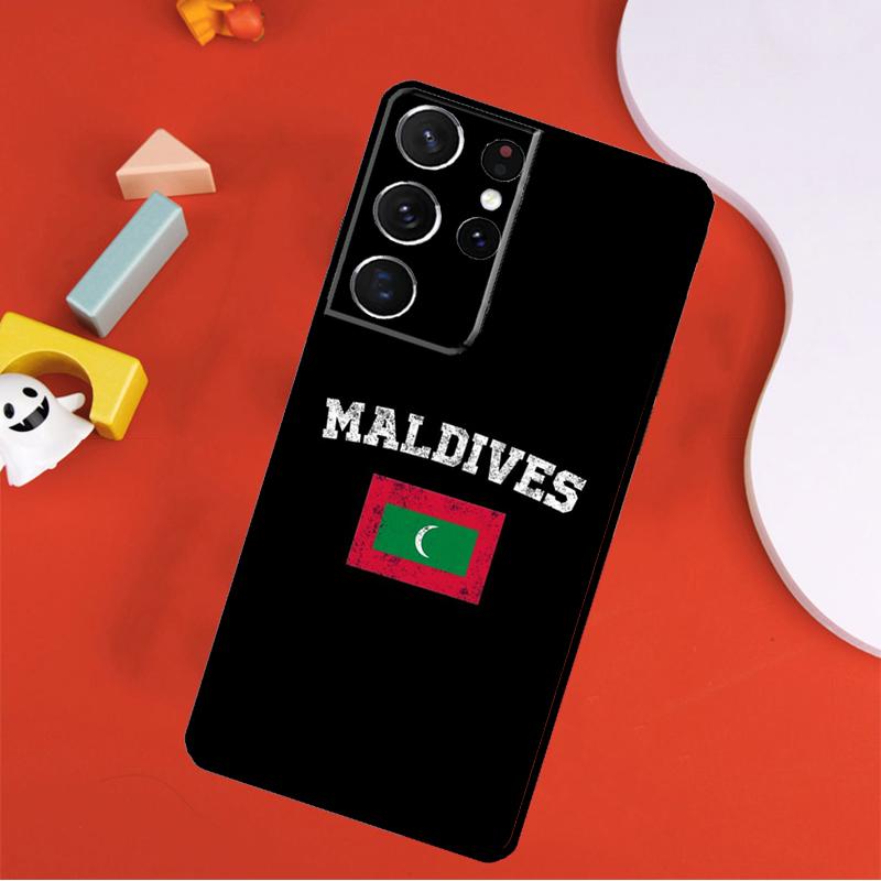 Maldives Flag Phone Case For Samsung Galaxy S25 Ultra S9 S10 S20 S21 FE S22 S23 S24 Plus S24 Ultra Cover