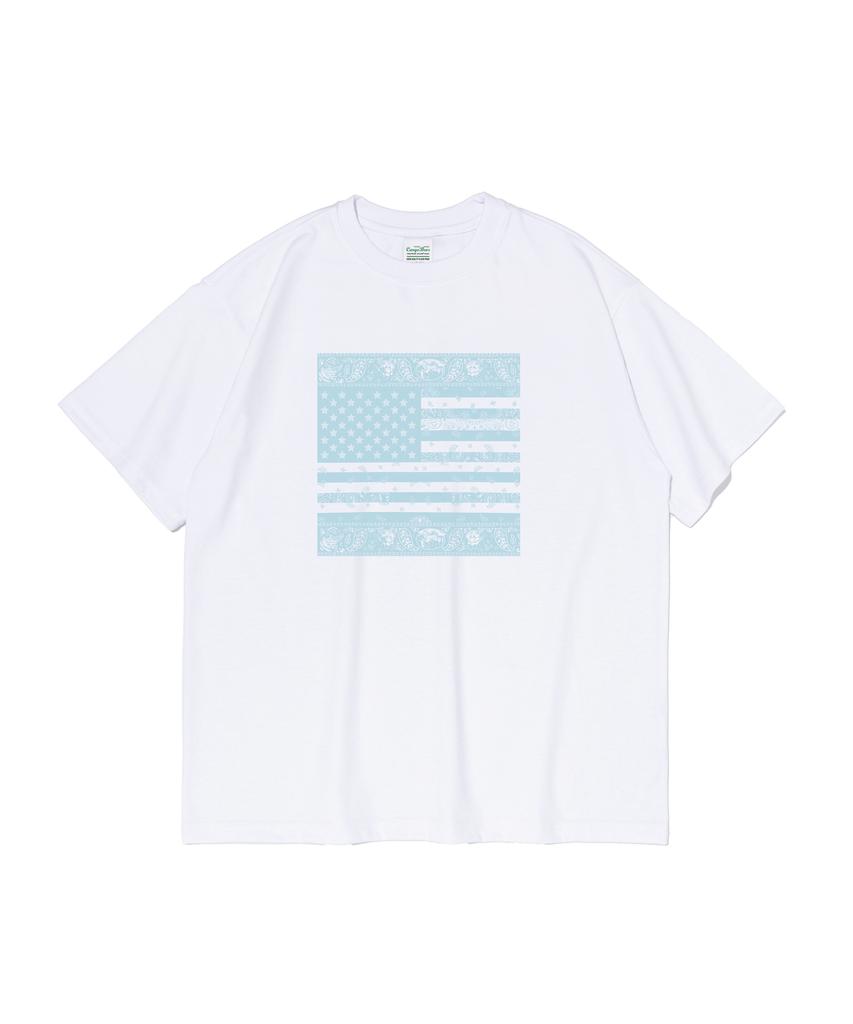 CARGOBROS (Big Size) American Paisley Street Short Sleeve T-Shirt (White)