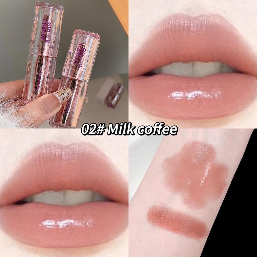 SHAQINUO Rossetto Lucido Trasparente Cristallo