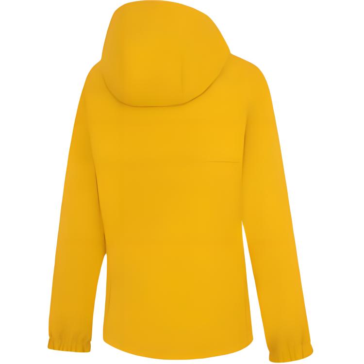 Li Ning Solid Color Hooded Long Sleeve Windbreaker Women Outerwear Mellow-Yellow AFDUA12-5