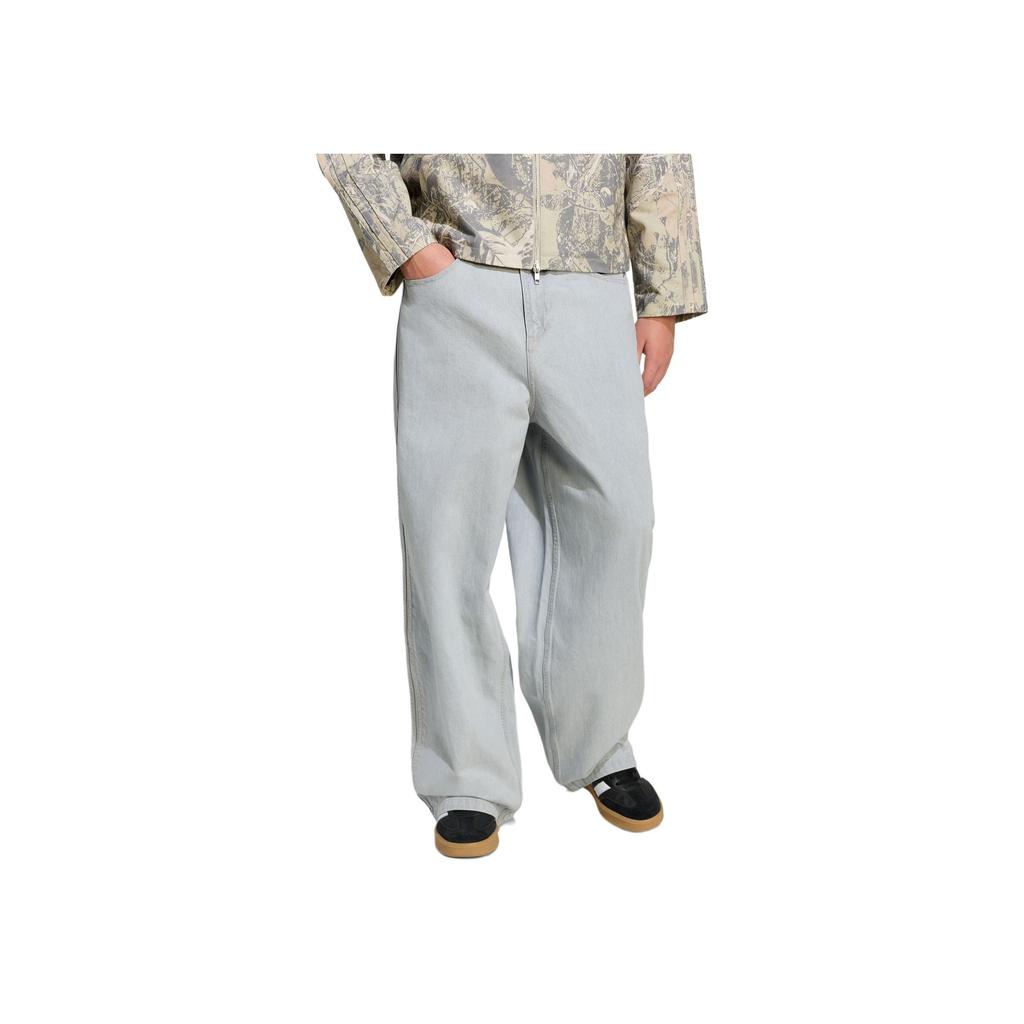 adidas Originals FW25 90S Alternative Wide Leg Skater Jean Comfortable Soft Pure Cotton Loose Denim Pants Men Bottoms KS6845