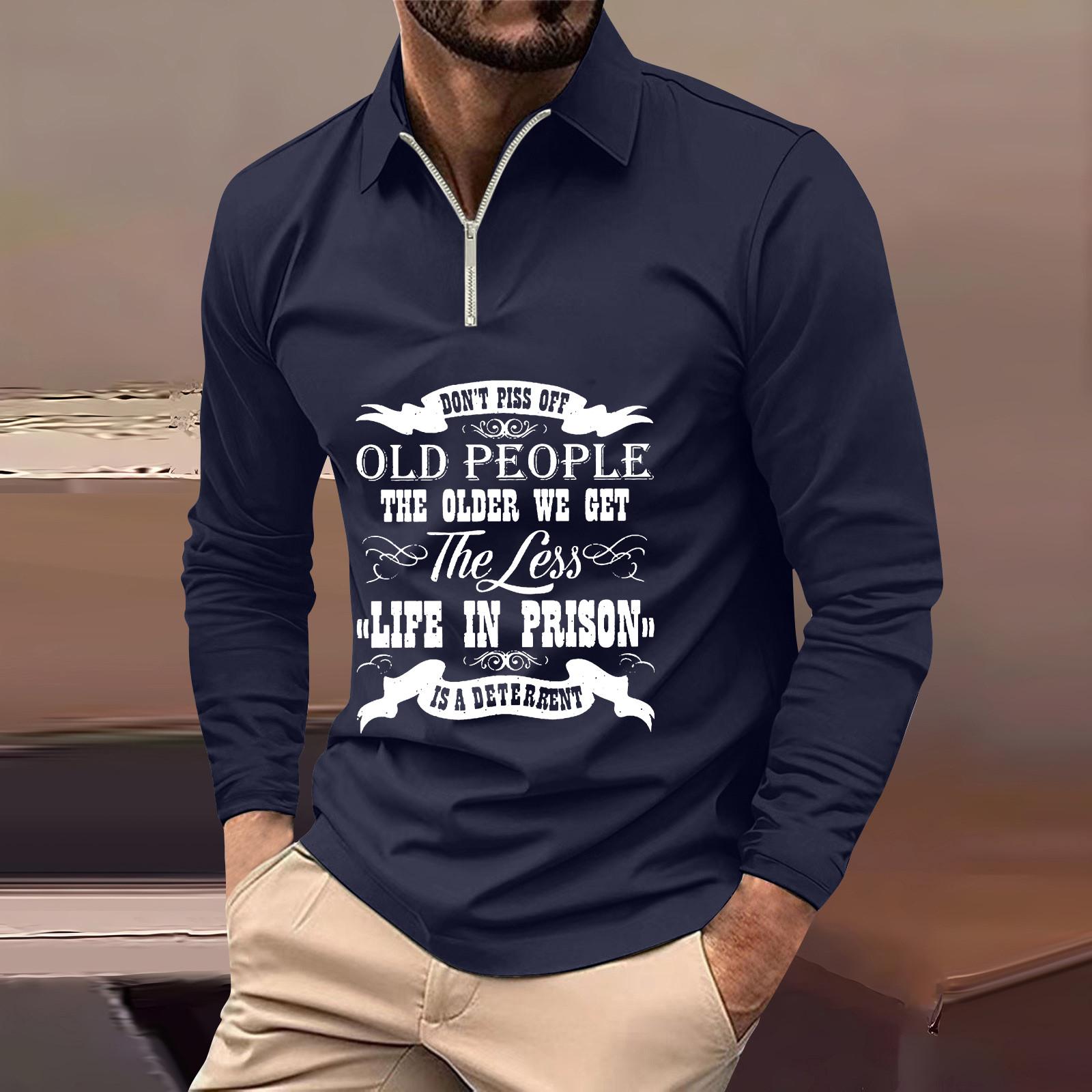 

Мужская рубашка для гольфа, повседневная спортивная, с V-образным вырезом, ребристый воротник, с длинным рукавом, модная, повседневная, однотонная, однотонная, весна-лето, стандартная посадка XL тёмно-синий