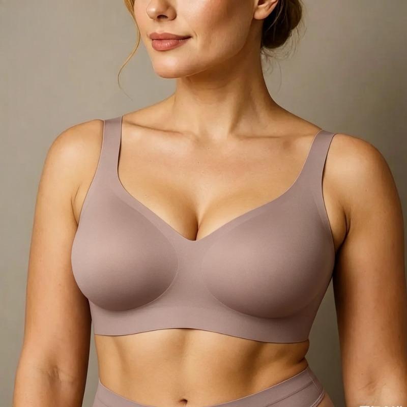 Soutien-gorge de sport fin sans coutures grande taille à coques en gel pour femmes Réducteur Lifting Anti-affaissement Lingerie pour forte poitrine