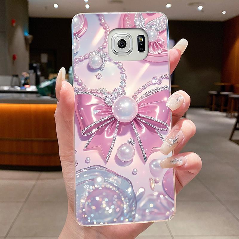 Hülle Für Samsung Galaxy S6 Edge Plus Blume Schmetterling Handyhüllen Für Samsung S5 S6 Edge+ Weiches Silikon Transparente TPU Hüllen