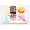 Madera Cortar Frutas Verduras Postres Colorido Comida de Juguete Set Para Juego de Simulación Para Niños