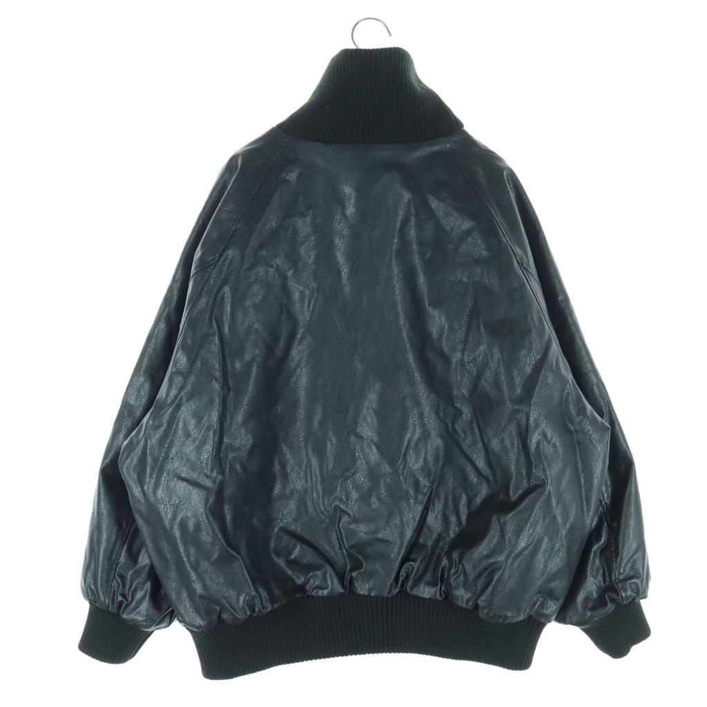 Java Long Sleeve Faux Leather Rib Blouson L Black Men's Used