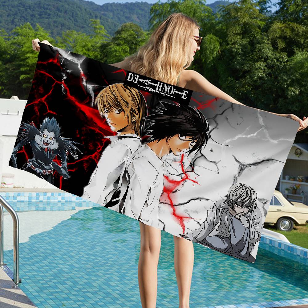Hot Anime Death Note Microfiber Printed Beach Towel Mountain Climbing Yoga Beach Swimming Running Absorbent Soft Towel
