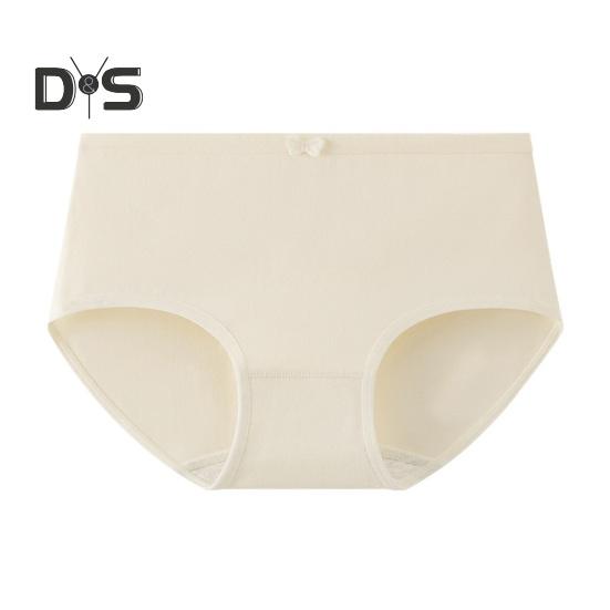 Women's Cotton Underwear Low Waist Full Coverage Panties with Bow Decoration Soft Stretch Ladies Briefs