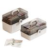 Cream-colored Multi-layer Medicine Storage Box, Large Capacity for Families