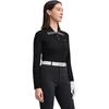 FILA Golf Series Simple Classic Versatile Casual Sports Comfortable Knitted Long Sleeve Sweater Women sweater Deep-Black A11W615403FBK
