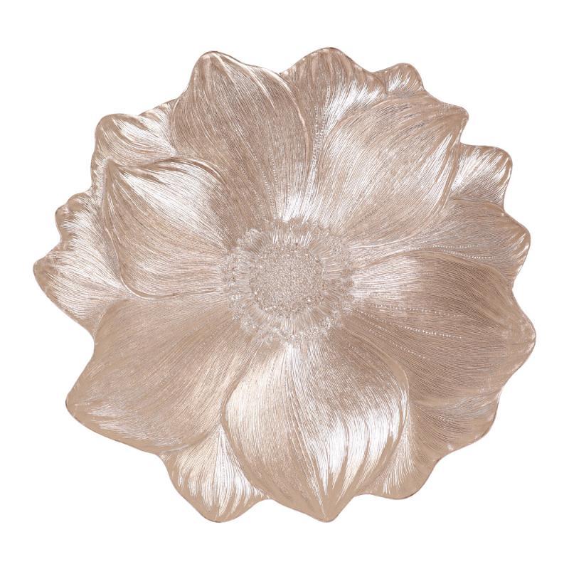 Sottopiatto Fiore di Loto Metallico Impermeabile Resistente al Calore Antiscivolo Per Tavolo da Pranzo Decorazione Matrimonio Festa