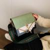 PU Bag Female Korean Fashion Trend One-shoulder Frosted Bag Niche Contrast Color Messenger Female Bag