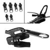 Black 6pcs Instant Zipper Universal Instant Fix Zipper Repair Kit Replacement Zip Slider Teeth Rescue New Design for DIY Sew