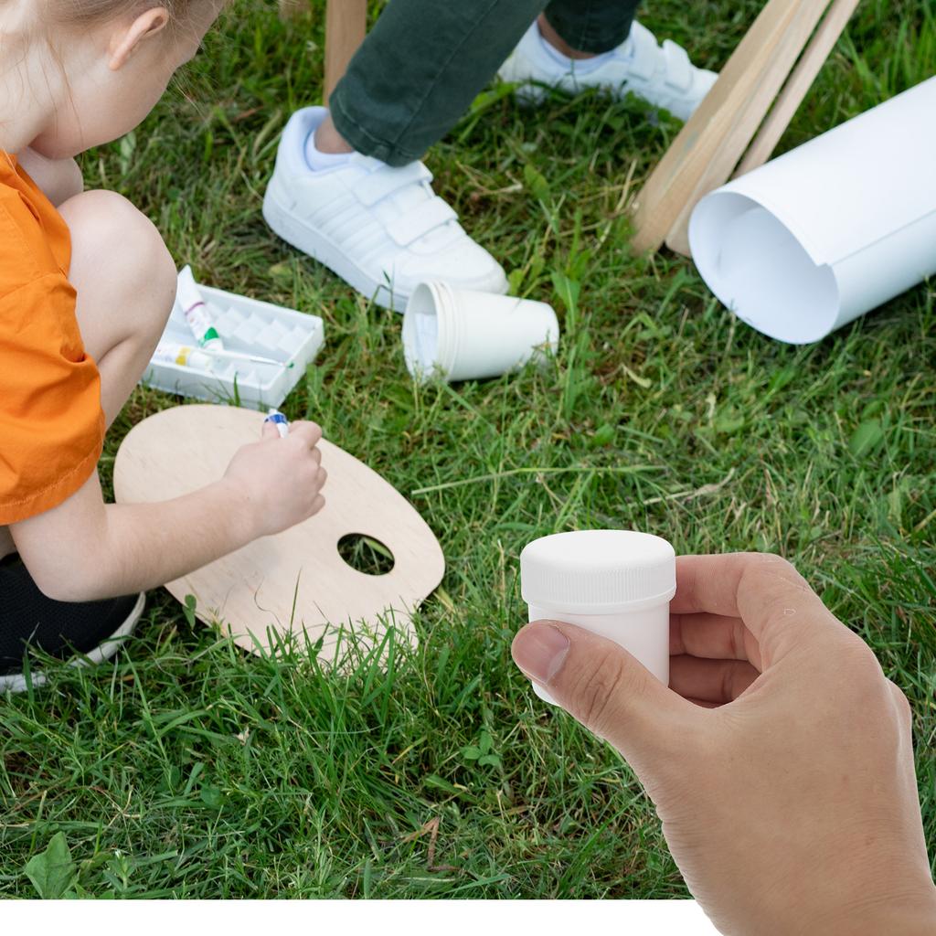 6Pcs 30Ml Heavy Duty Plastic Storage Tins Non Deformable Waterproof Capsules for Art Craft Industry Reusable Paint Pigment