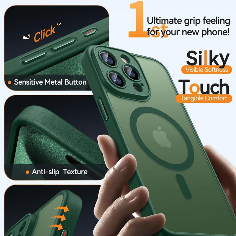 Luksusowe Przezroczyste Magnetyczne Etui Na Telefon Dla iPhone 17 16 15 14 13 12 11 Pro Max Plus Dla Magsafe Magnetyczne Bezprzewodowe Ładowanie Pokrowiec