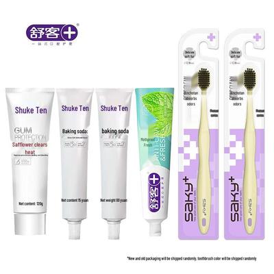 Shuke Wide Head Toothbrush & Toothpaste Oral Care Set