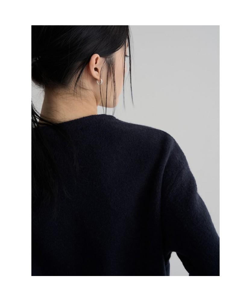 8SECONDS Soft Touch Round Neck Pullover Navy