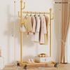 Mobile Floor-Standing Clothes Rack for Bedroom, Balcony, and Dorm – Indoor Hanging and Drying Solution.