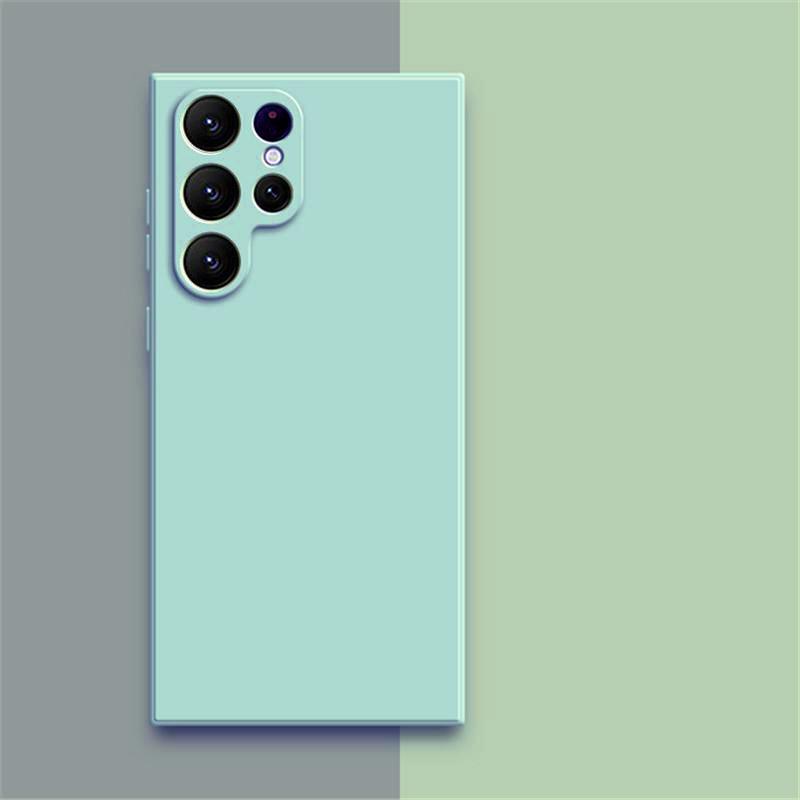 

Чехол для Samsung Galaxy S23 Ультра мягкие квадратные чехлы из жидкого силикона для телефонов Samsung S23 Plus Ultra S23Plus S23Ultra 360 Защитный чехол из ТПУ Samsung Galaxy S23 Ultra светло-голубой