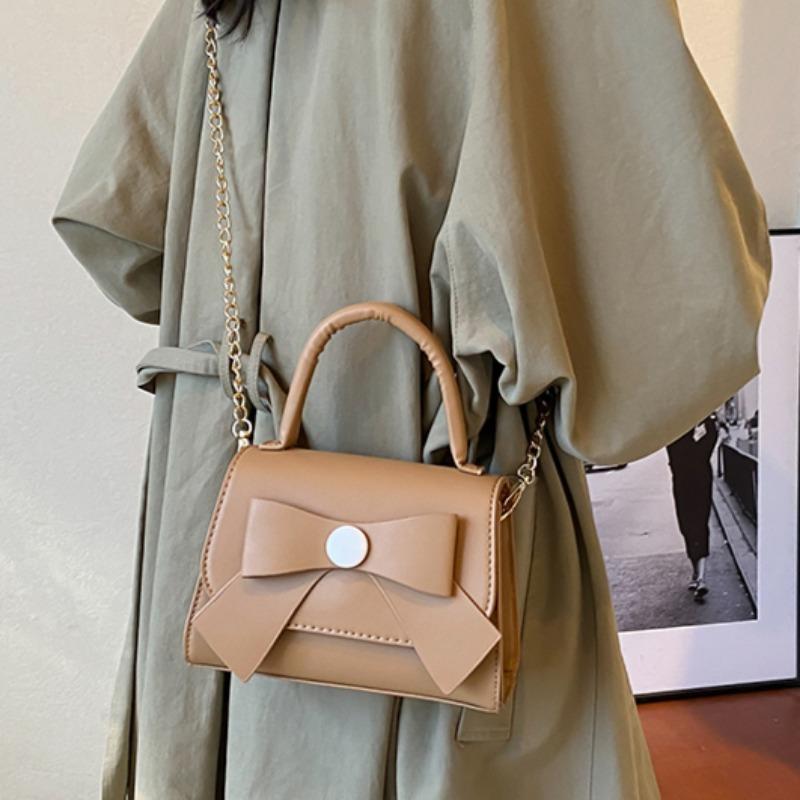 Neue Mode Einfache Kette Damen Schultertaschen Hochwertiges PU-Leder Damen Handtaschen Vintage Luxusmarke Umhängetaschen