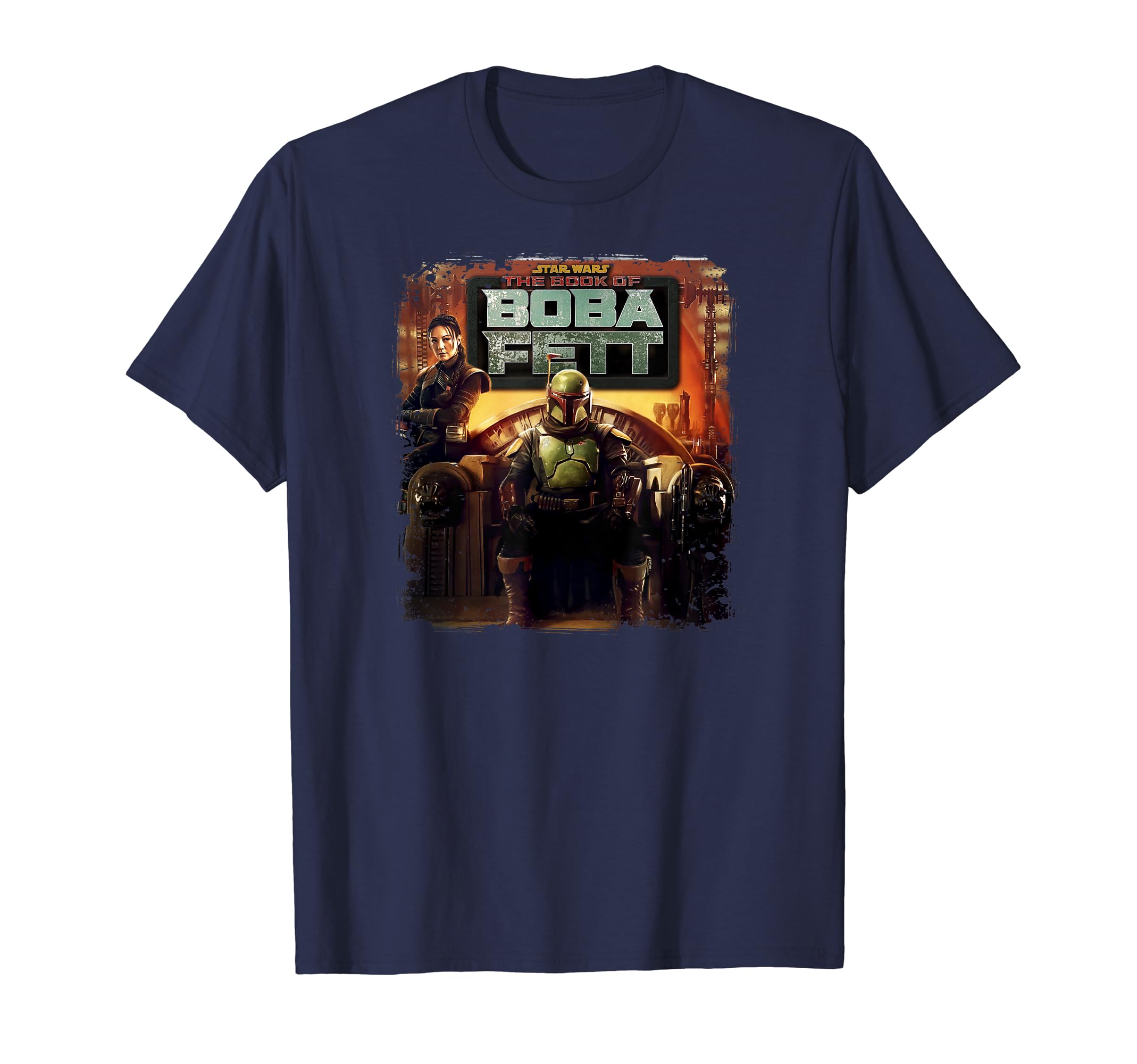 

Star Wars The Book of Boba Fett Fennec Boba Big Retro Poster T-Shirt