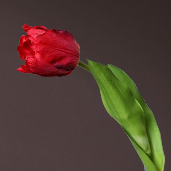 Flores de Tulipán Artificiales Tacto Real Tulipán de Tallo Largo Ramo con Hojas para Ramo de Boda Arreglo Floral de Primavera Decoración de Mesa para el Hogar