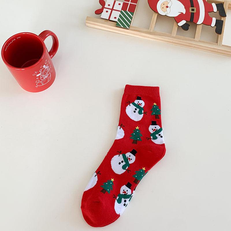 Christmas Harajuku Characteristic Couple Socks Funny Cosplay Outdoor trend Couple Sock Ghost Print Men/Women's Middle Tube Socks