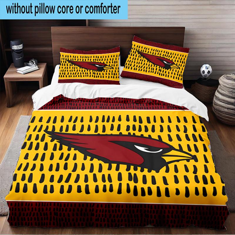 Arizona Cardinals Logo 3PCS Bedding Set 2D Printing (Includes 1 Duvet Cover + 2 Pillowcases Coreless), Bedroom decor,Fan gift
