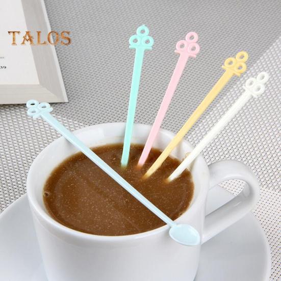 

30 шт. Ложки сока Бисфенол А Бесплатно Яркий Цвет Практичный Превосходный Кофейный Напиток Палочка Перемешивание Ложка Домашние Принадлежности