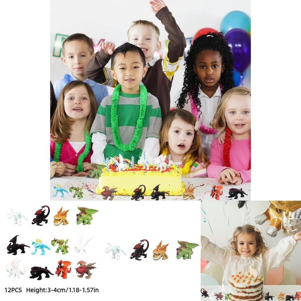 123q Set Of 12 Pvc Figures From Popular How To Train Your Dragon Series