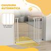 Push-fit Extendable Dog Gate with Automatic Closure, Height 76.2cm, White