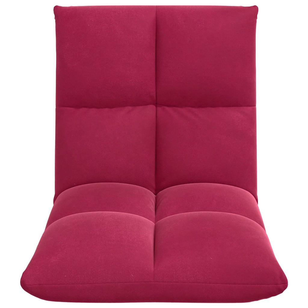 Adjustable Floor Chair Burgundy Velvet