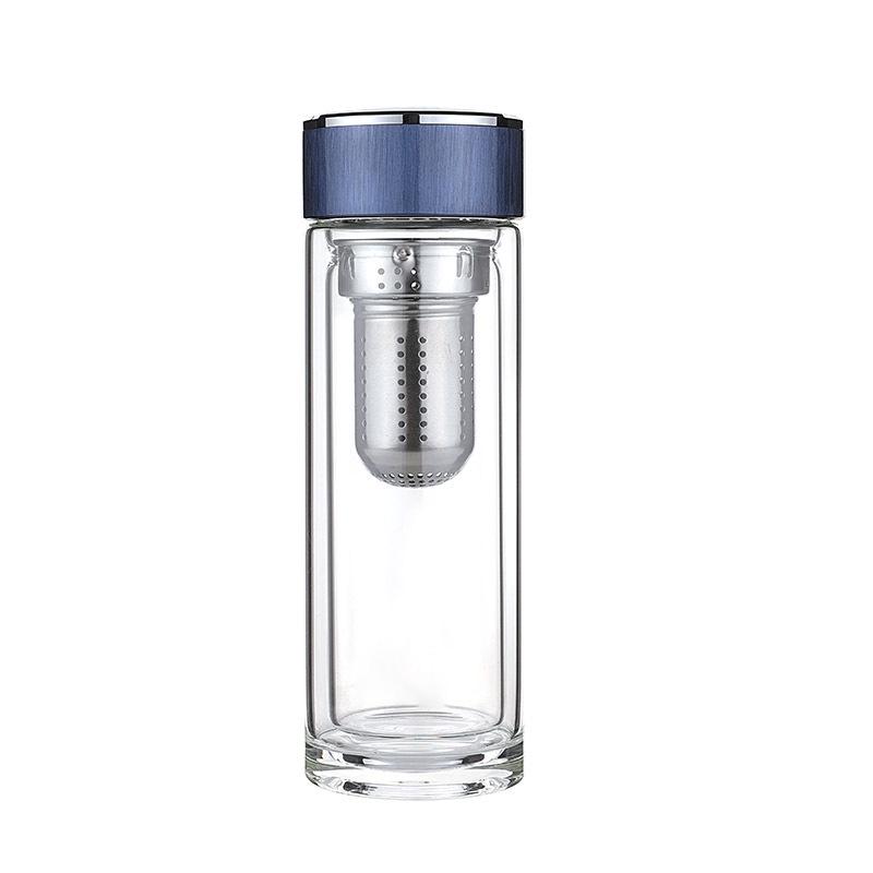 High Borosilicate Double-Walled Glass Tea Cup with Temperature Display