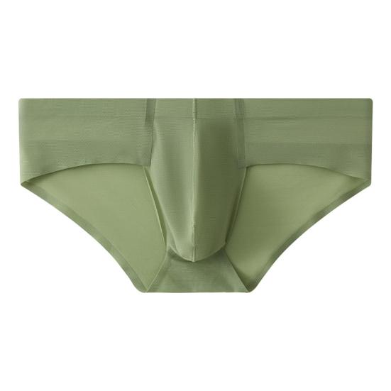 Men Sexy Briefs Low-rise U-Convex Solid Color Panties Smooth Lines Seamless Breathable Thong