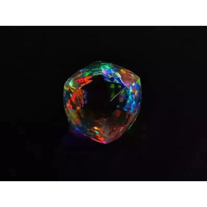Cube Cut Natural Mystic Topaz Rainbow Color 74+ Ct Stunning Certified Gemstone