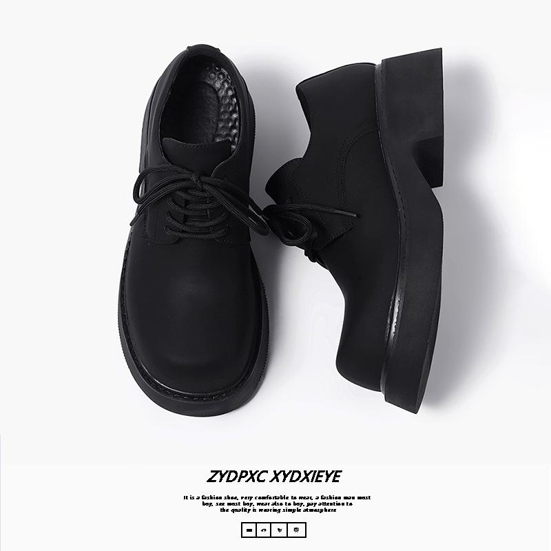 Men's shoes autumn 2025 low-top Martin shoes platform heightening British style business men's casual big head shoes 9522-K