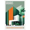 Bauhaus Moderne Architektur Poster Linien und Minimalistische Architekten Drucke Leinwand Malerei Wandkunst Bild Heim Wohnzimmer Dekor