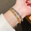 Modern Copper Bangle With 18k Gold Plating And Geometric Design For Women