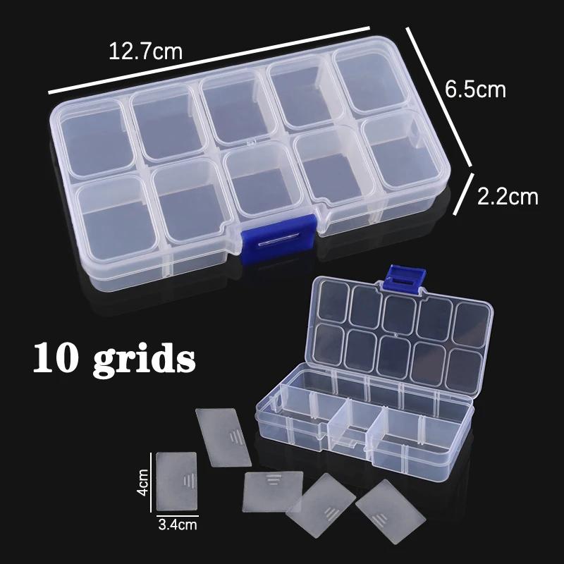 12 Sizes Plastic Storage Jewelry Box Compartment Adjustable Container Earring Box Jewelry Rectangle Box Case for Jewelry Display