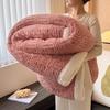 Lambswool Coral Fleece Thick Winter Blanket - Soft, Warm Throw for Office, Sofa, or Naps
