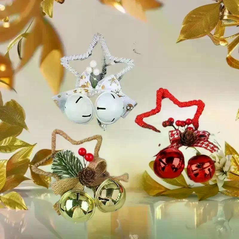 Christmas Pentagram Bell Accessory Pendant, Christmas Tree Ornament For Christmas Party DIY