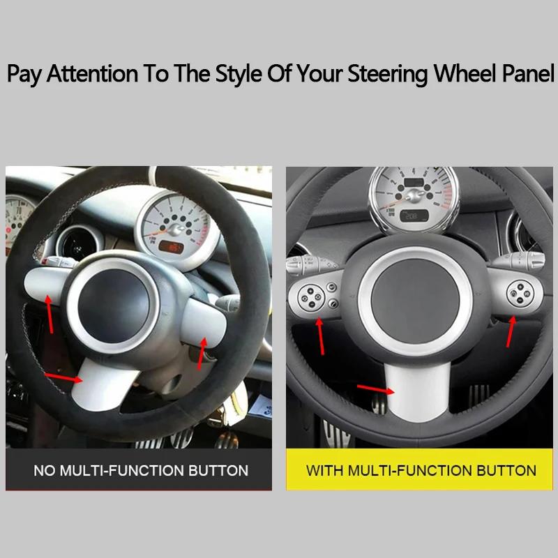 For BMW For Mini Cooper 1st Gen For R50 R52 R53 1Set Car Steering Wheel Button Panel Cover Stickers Car Interior Accessories