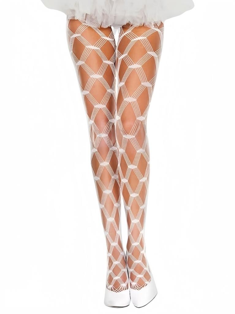 Sexy High Waist Strumpfhosen Netzstrümpfe Für Damen Gemusterte Strumpfhosen Ausgeschnittene Bodystockings Fischernetz-Netz Nylonstrumpfhosen